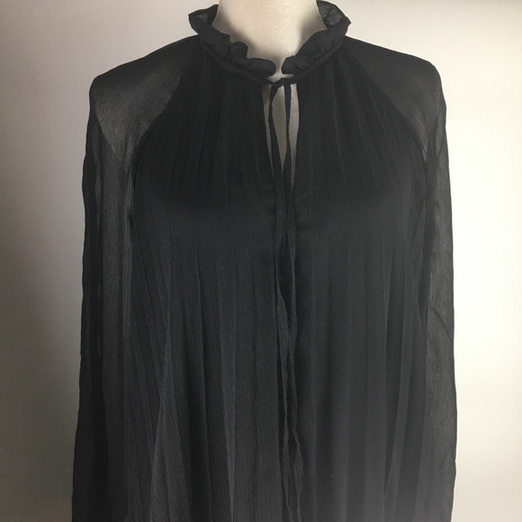 ASOS Victorian style sz 10 long black pleat dress